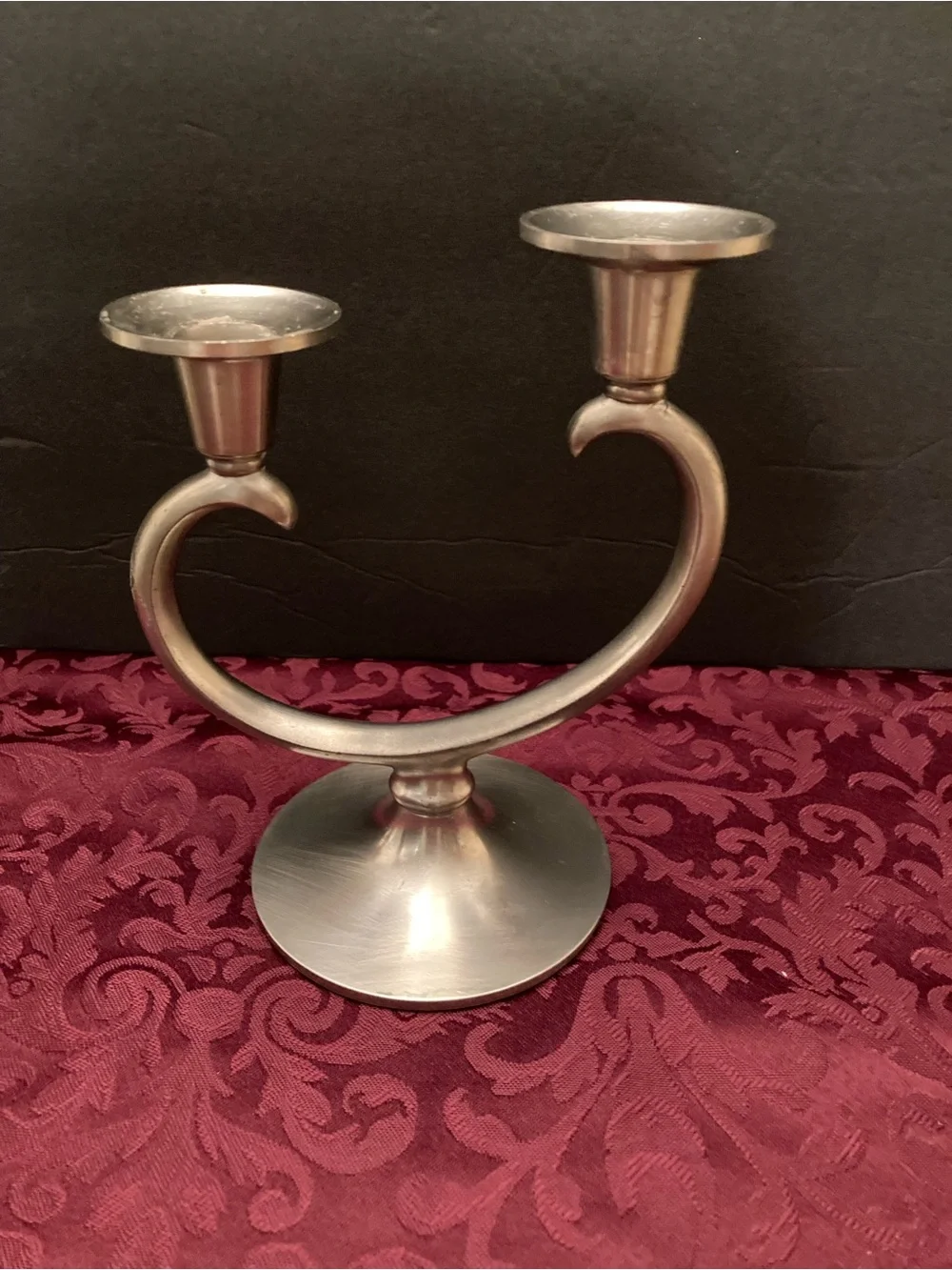 Metawa Holland Double Candlestick in Pewter.